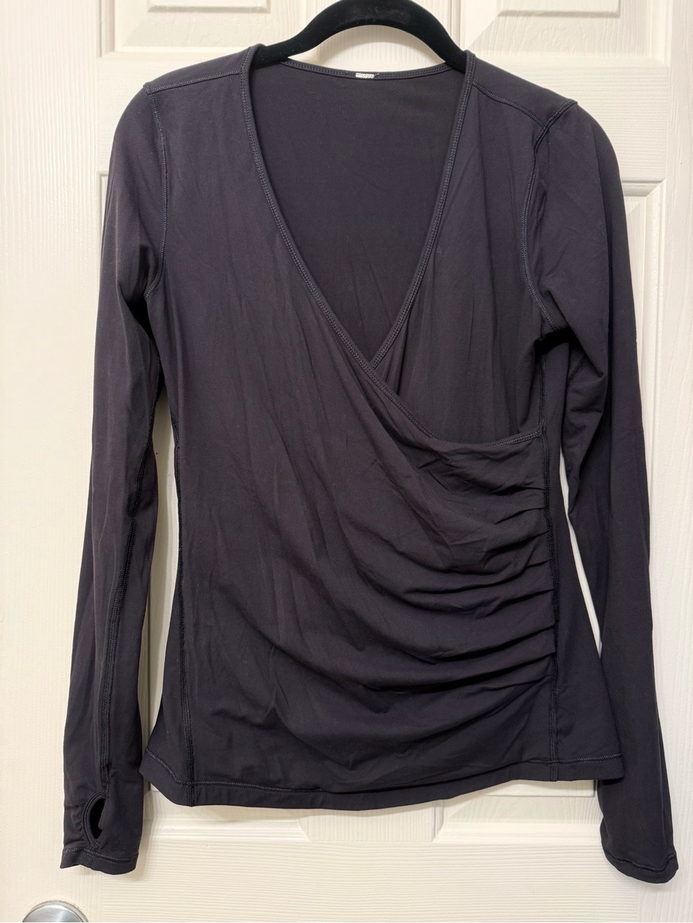 lululemon athletica Ruched Long Sleeve Top - Black